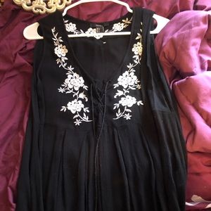 Black floral dress